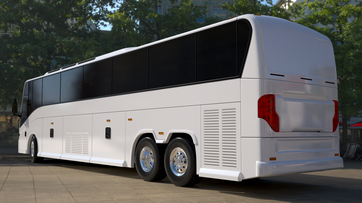 3D model Charter Bus Rigged 2