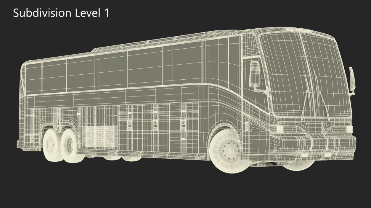 3D model Charter Bus Rigged 2