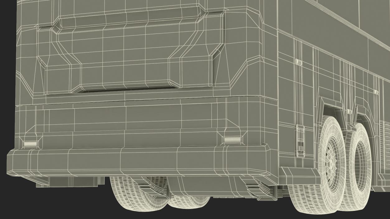 3D model Charter Bus Rigged 2