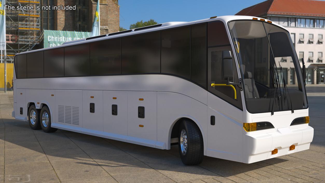 3D model Charter Bus Rigged 2