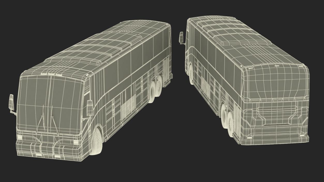 3D model Charter Bus Rigged 2