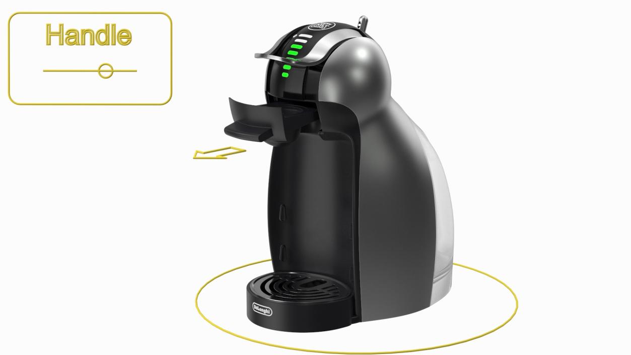 3D Capsule Coffee Machine Dolce Gusto Rigged