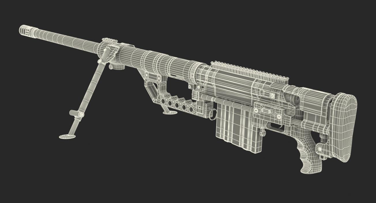 3D Long Range Rifle CheyTac M200 Desert