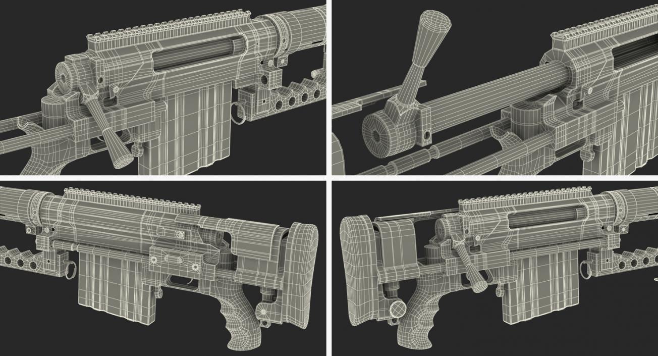 3D Long Range Rifle CheyTac M200 Desert