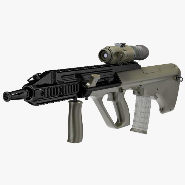 3D Bullpup Steyr AUG with Thermal Scope Trijicon M300W