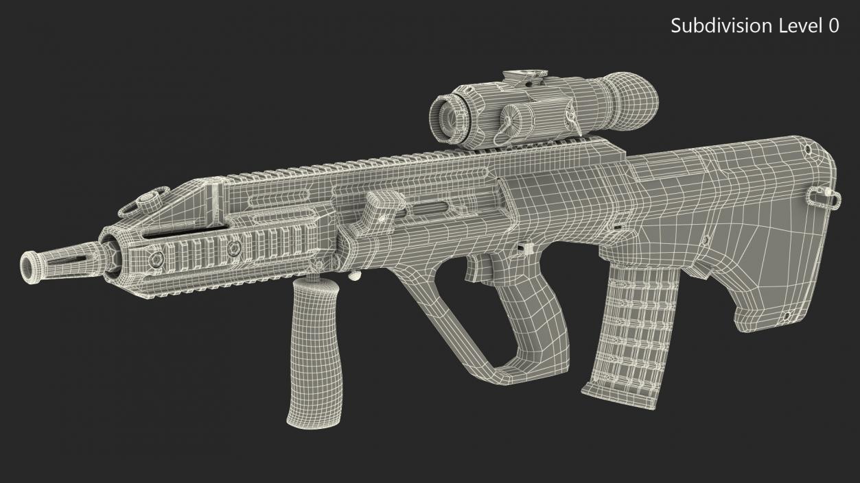 3D Bullpup Steyr AUG with Thermal Scope Trijicon M300W