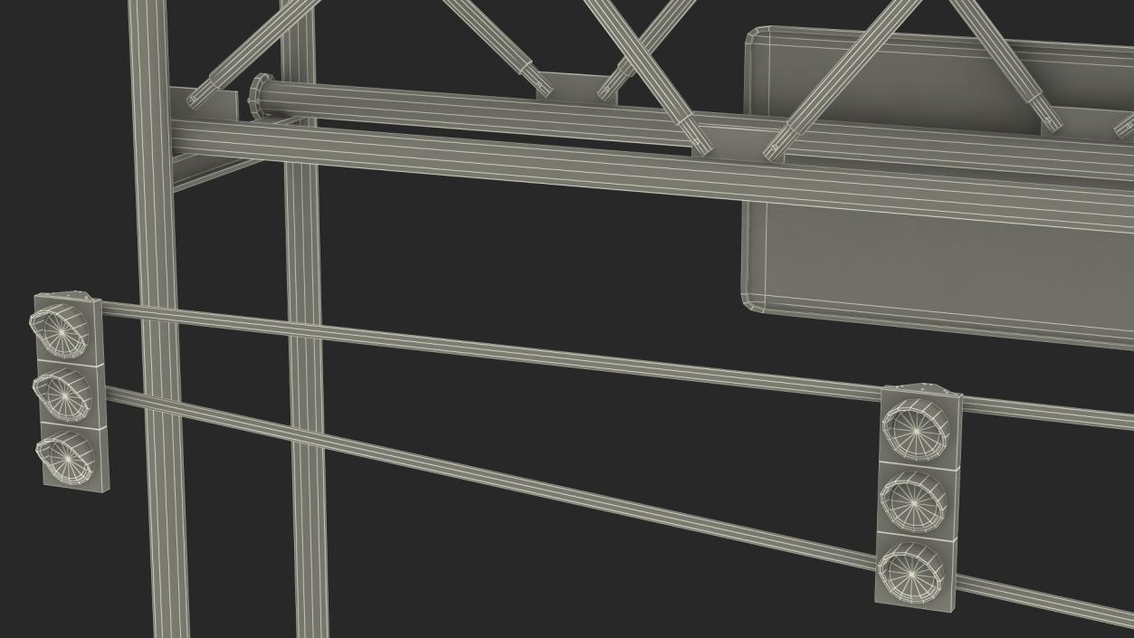 3D Highway Road Signs and Attributes model