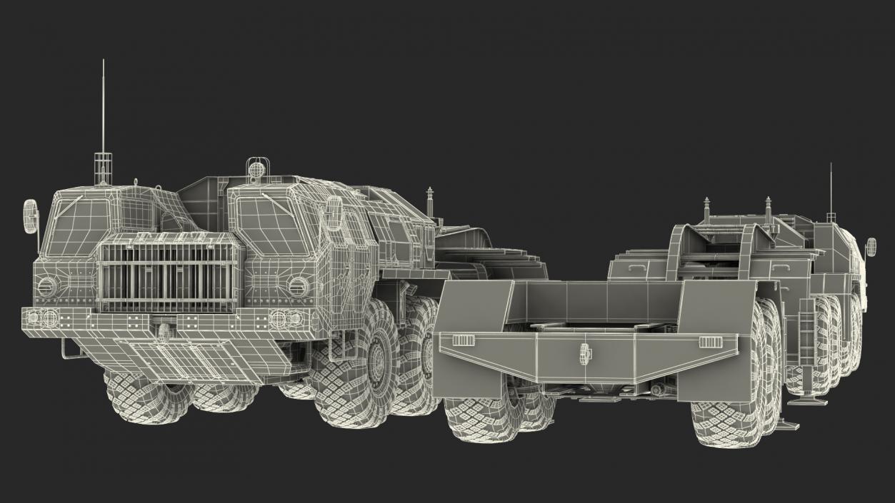 3D MAZ 74106 with Trailer Camouflage model