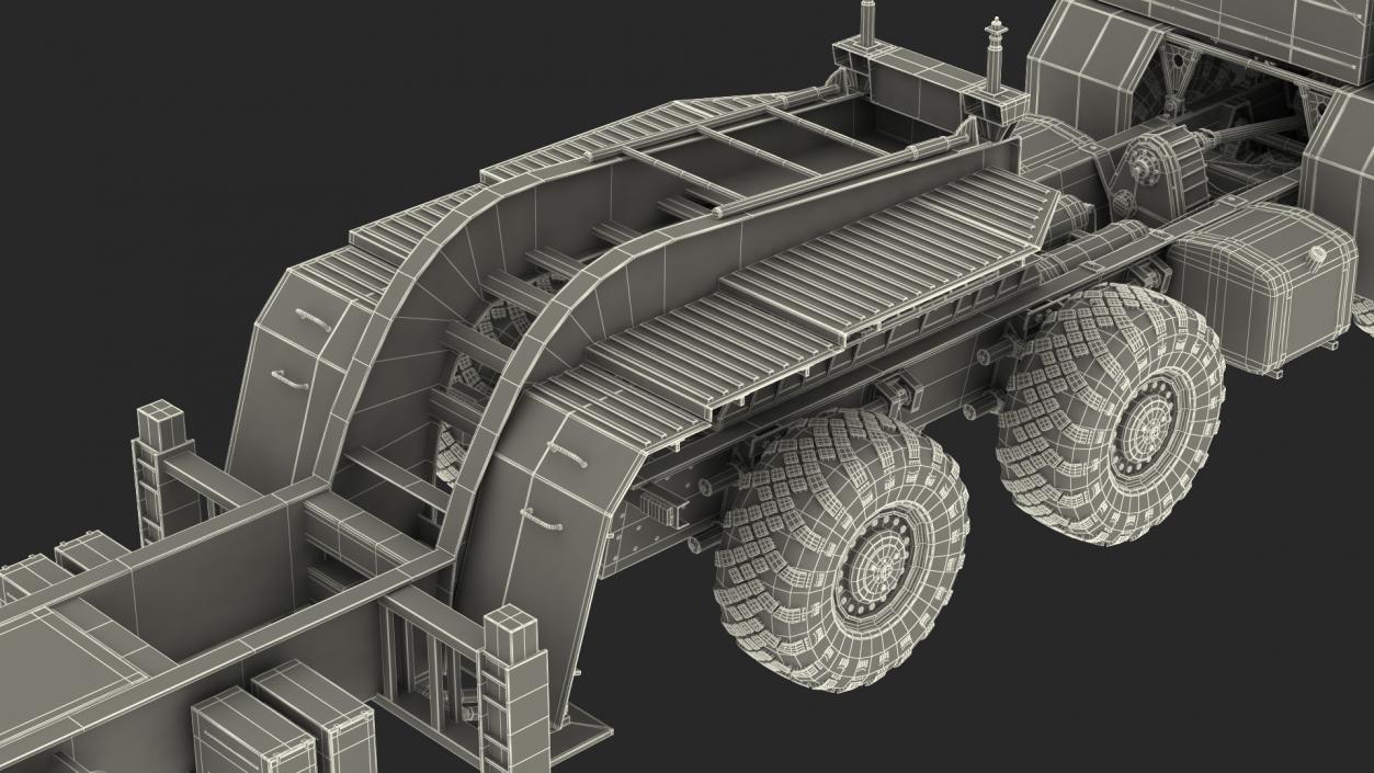 3D MAZ 74106 with Trailer Camouflage model