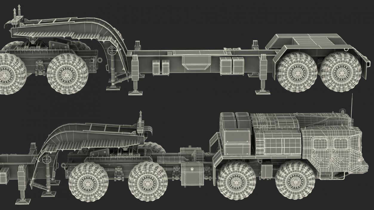 3D MAZ 74106 with Trailer Camouflage model