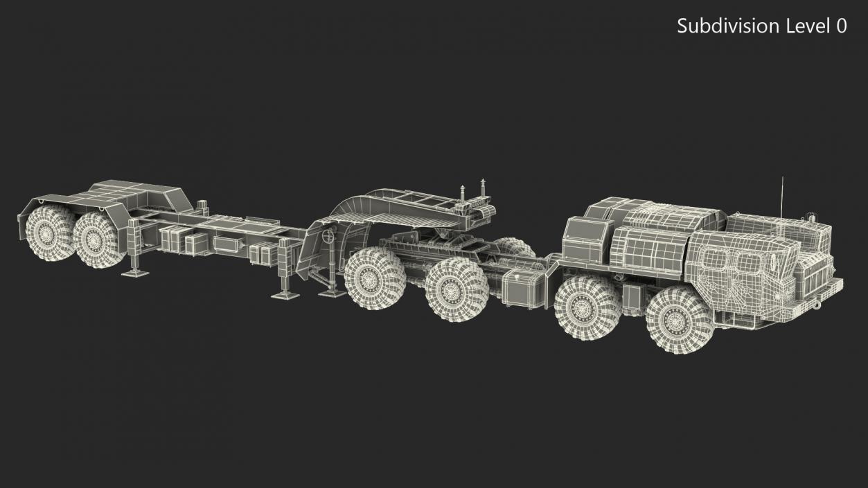 3D MAZ 74106 with Trailer Camouflage model