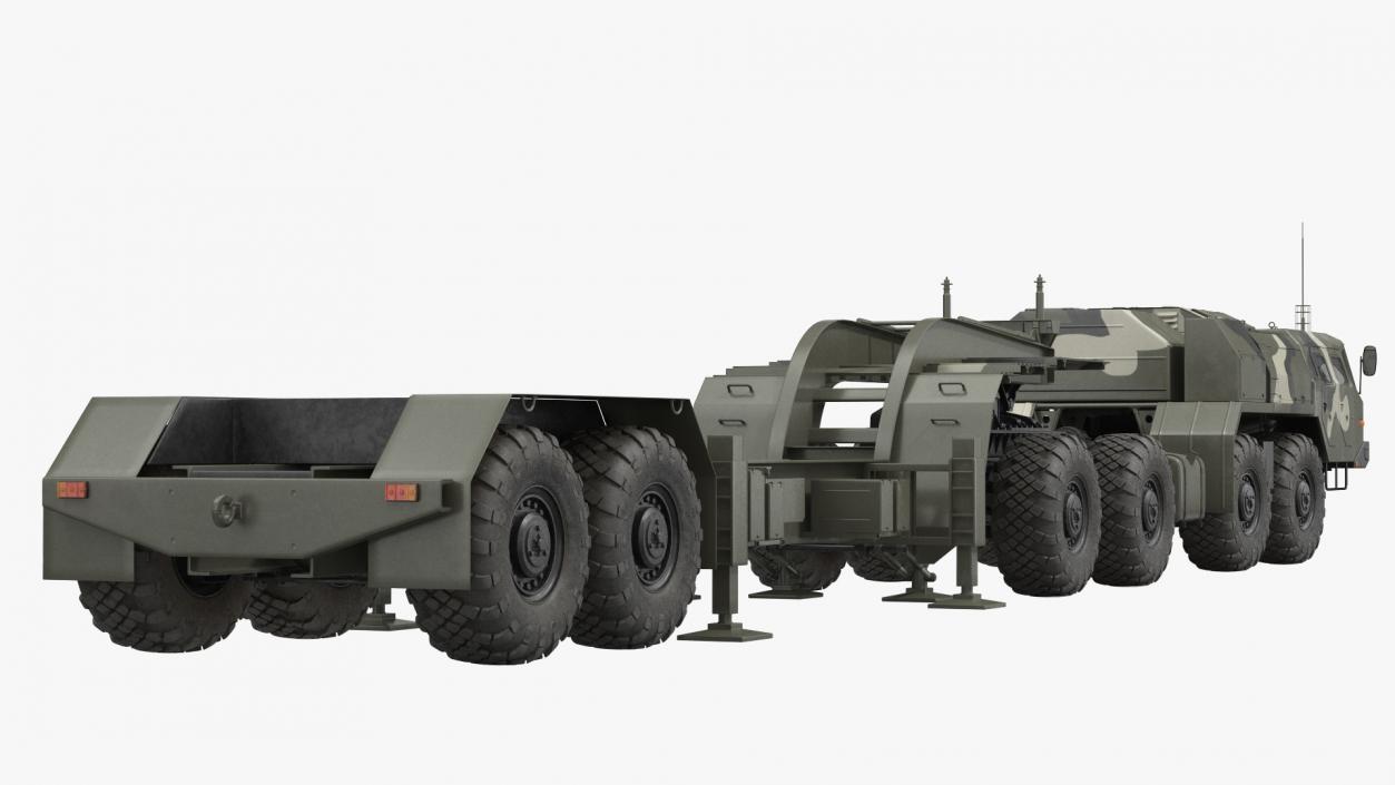 3D MAZ 74106 with Trailer Camouflage model