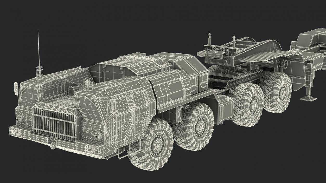 3D MAZ 74106 with Trailer Camouflage model