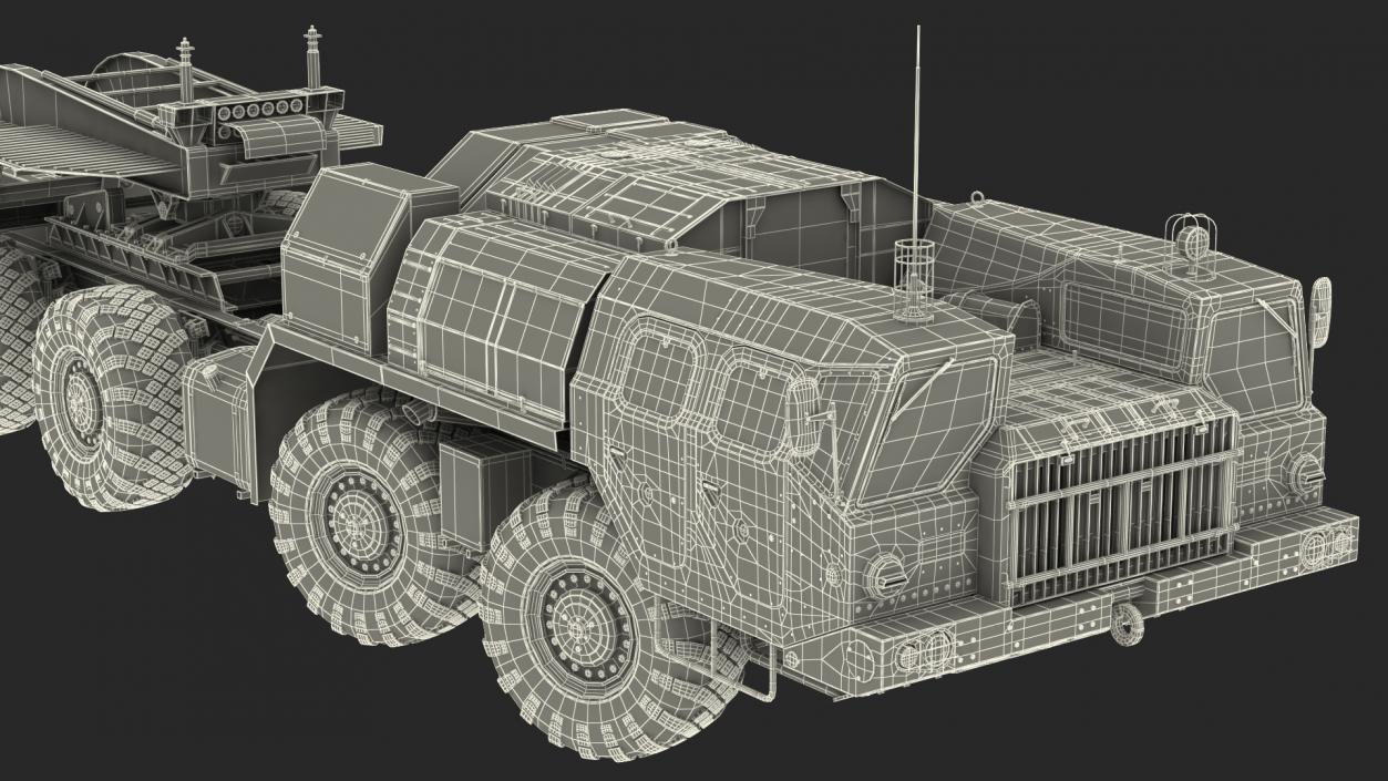 3D MAZ 74106 with Trailer Camouflage model