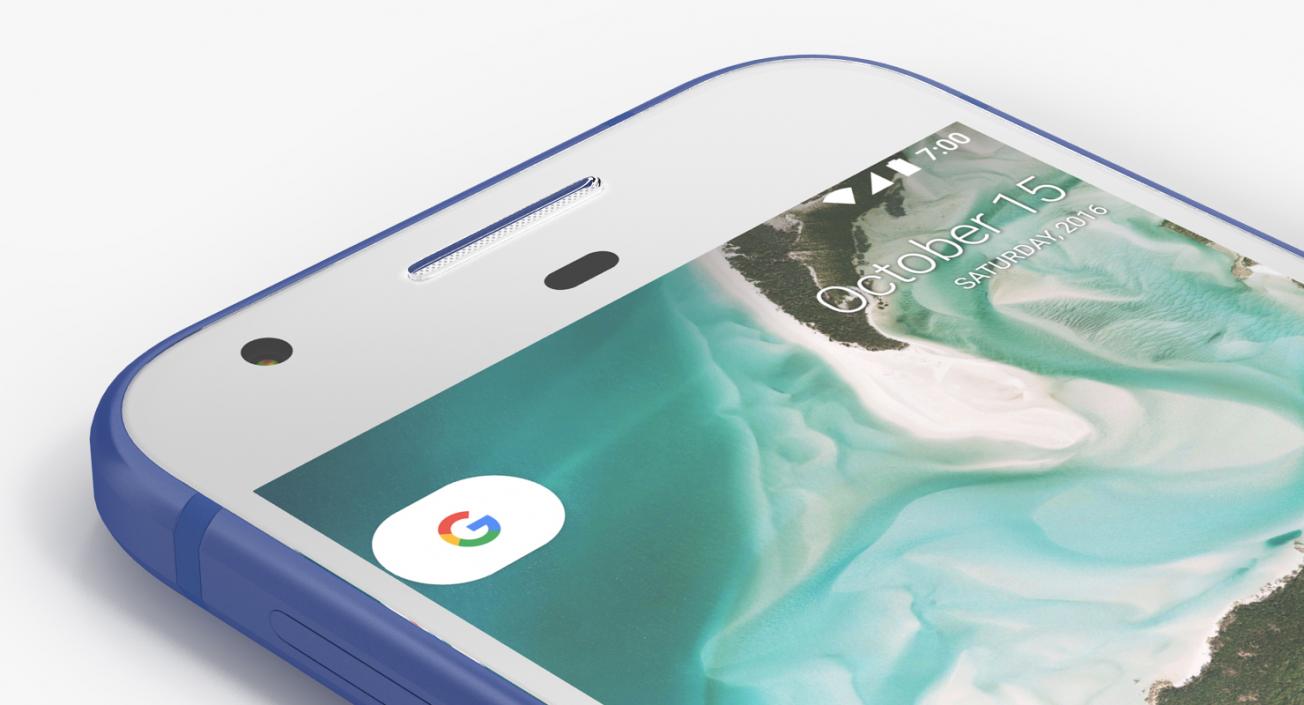 3D model Google Pixel Phone Really Blue