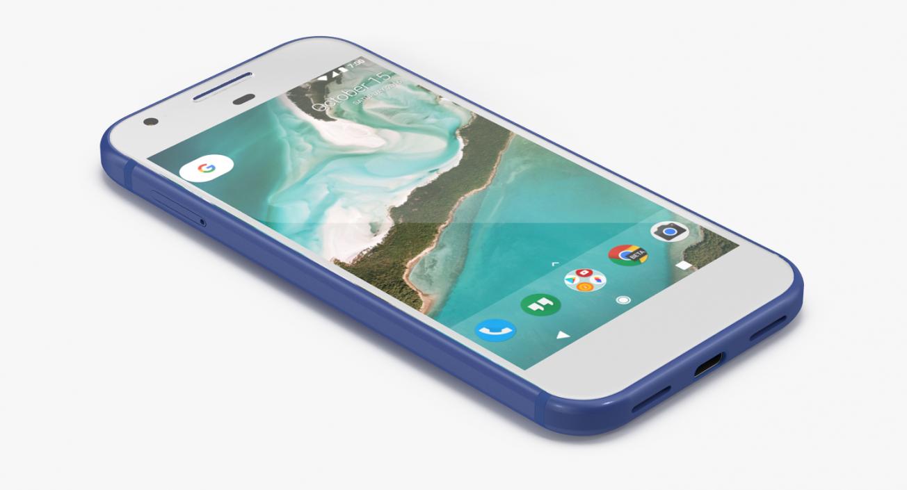 3D model Google Pixel Phone Really Blue