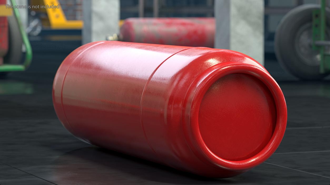 Acetylene Gas Cylinder with Regulator 3D