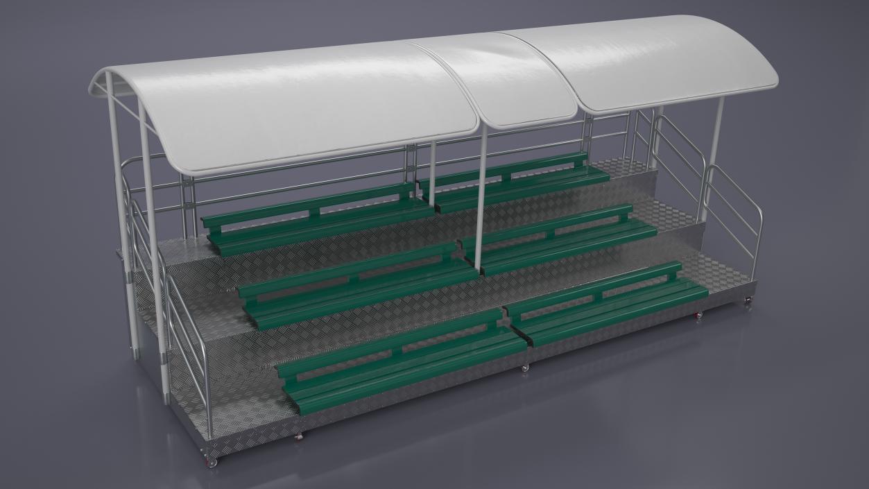 3D Outdoor Movable Grandstand with Canopy Roof model