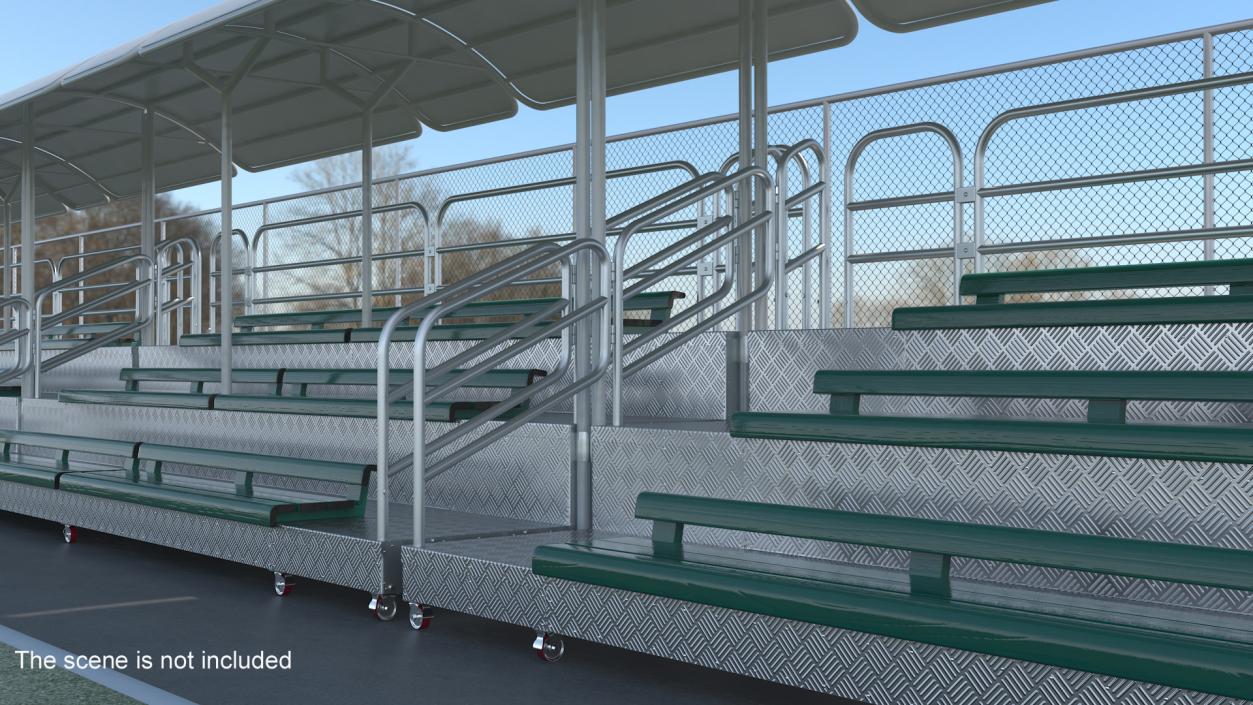 3D Outdoor Movable Grandstand with Canopy Roof model