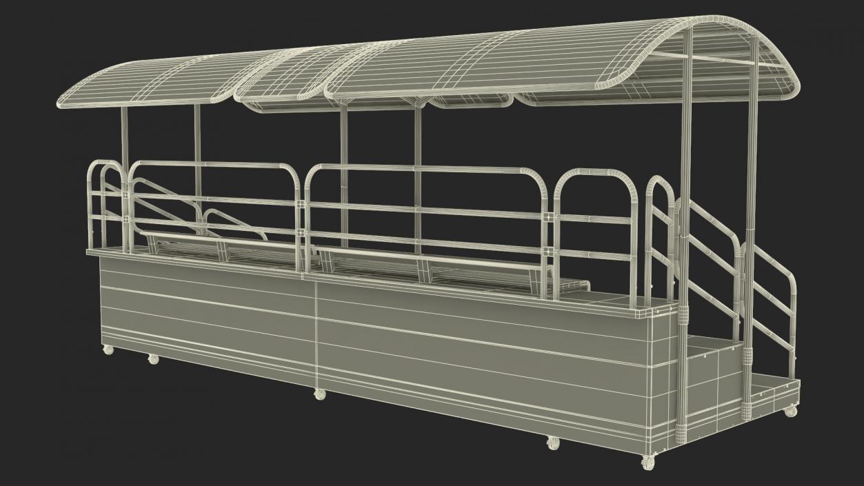 3D Outdoor Movable Grandstand with Canopy Roof model