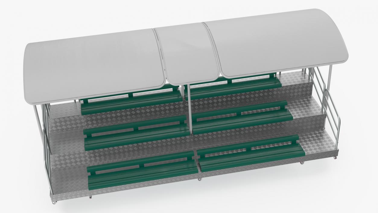 3D Outdoor Movable Grandstand with Canopy Roof model