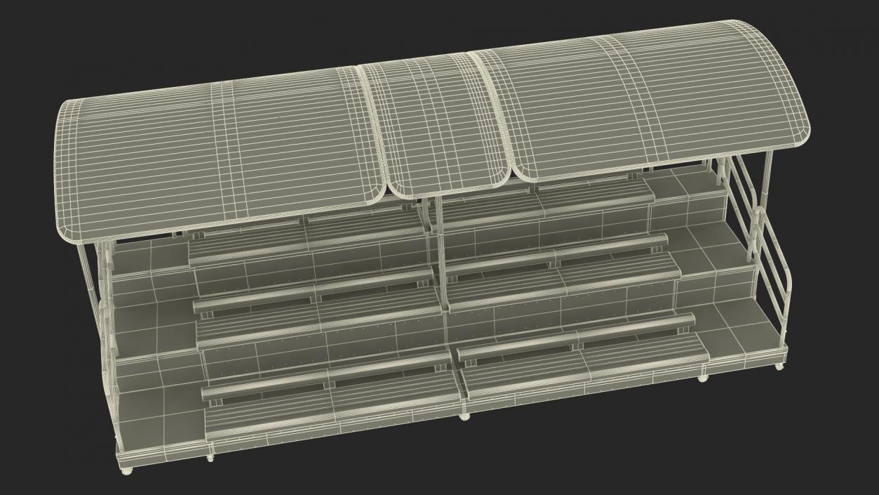 3D Outdoor Movable Grandstand with Canopy Roof model