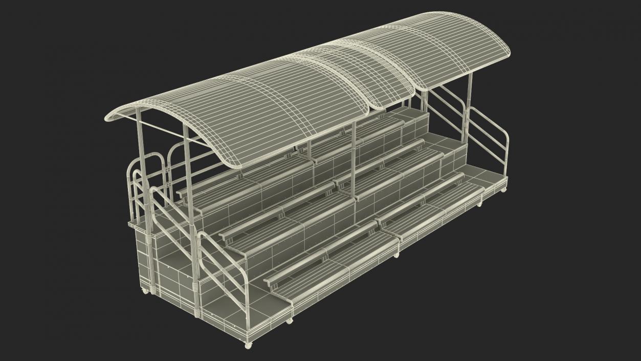 3D Outdoor Movable Grandstand with Canopy Roof model