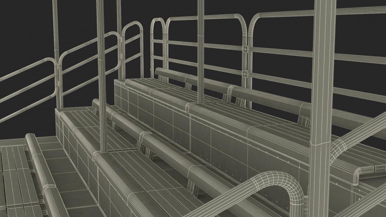 3D Outdoor Movable Grandstand with Canopy Roof model