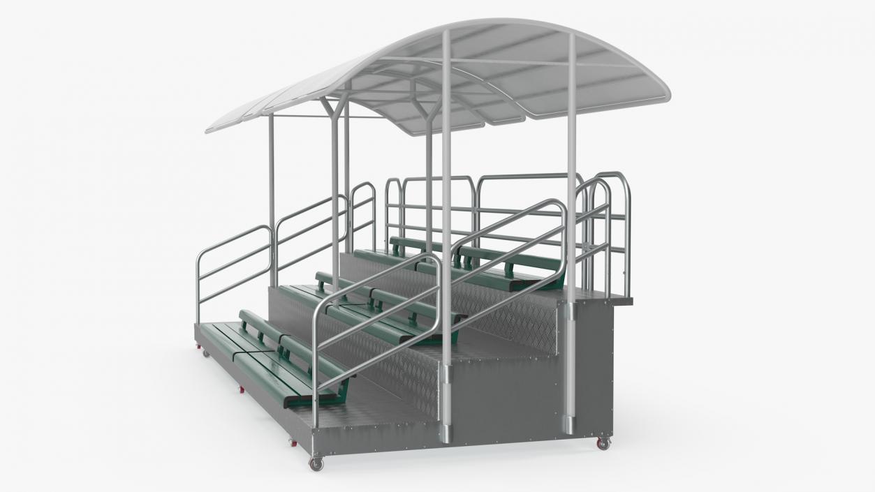 3D Outdoor Movable Grandstand with Canopy Roof model