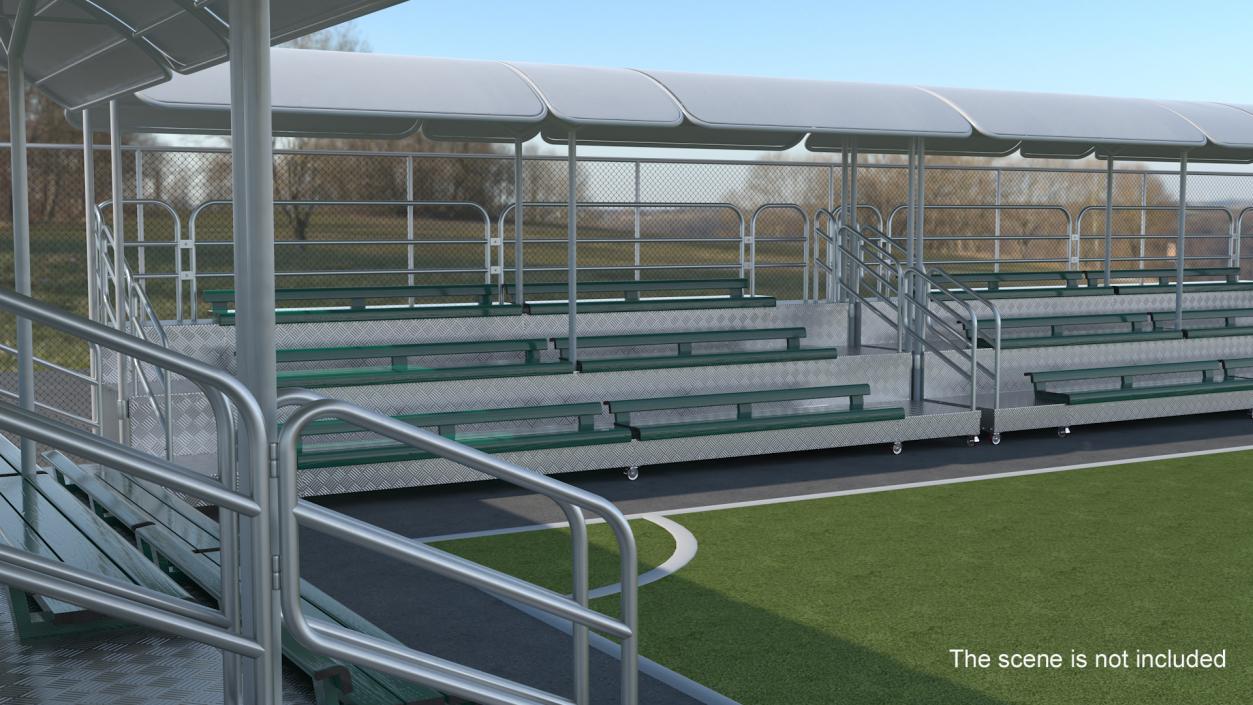 3D Outdoor Movable Grandstand with Canopy Roof model