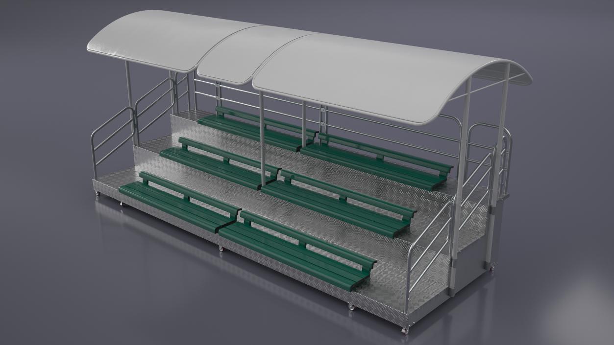 3D Outdoor Movable Grandstand with Canopy Roof model