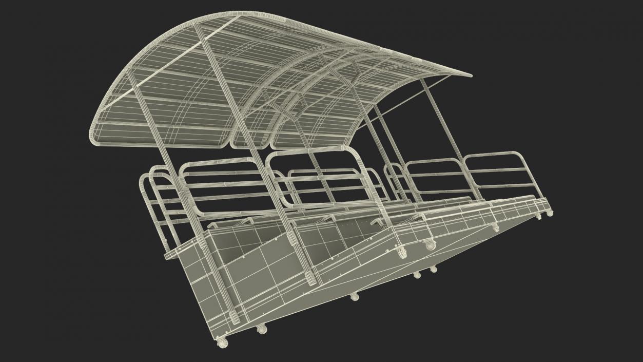 3D Outdoor Movable Grandstand with Canopy Roof model