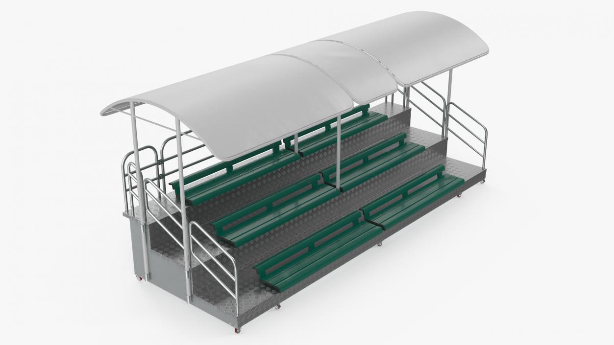 3D Outdoor Movable Grandstand with Canopy Roof model