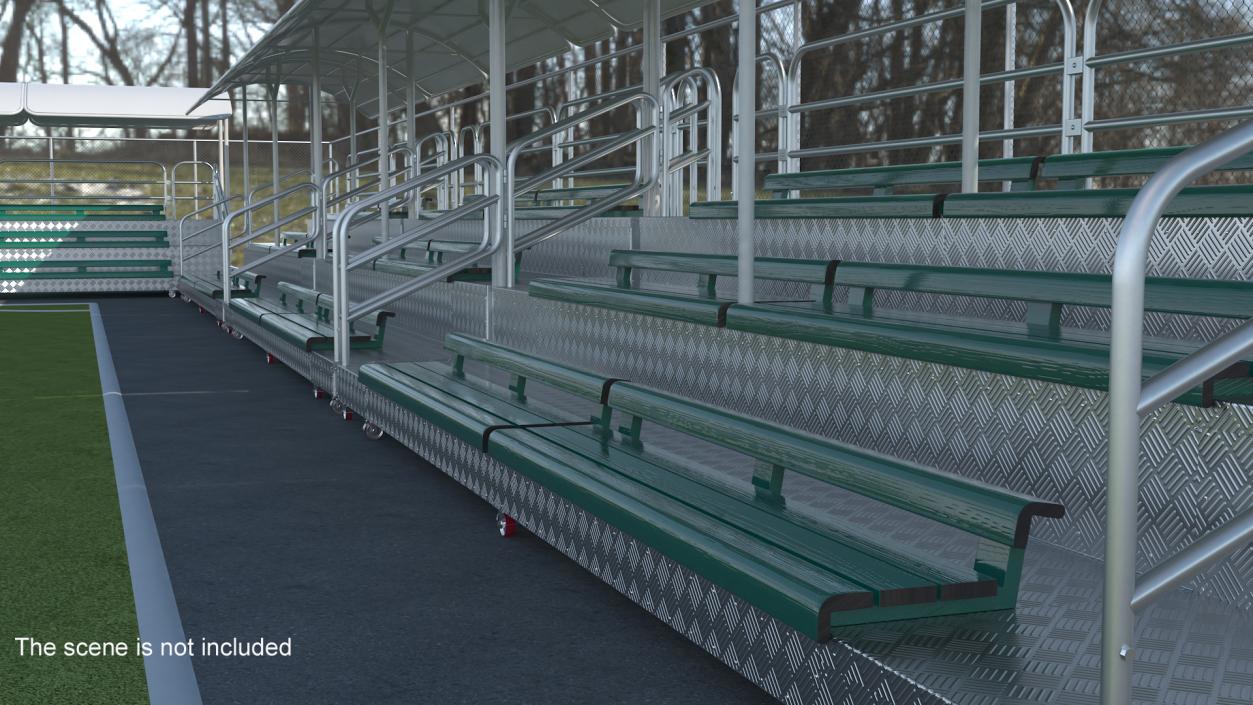 3D Outdoor Movable Grandstand with Canopy Roof model