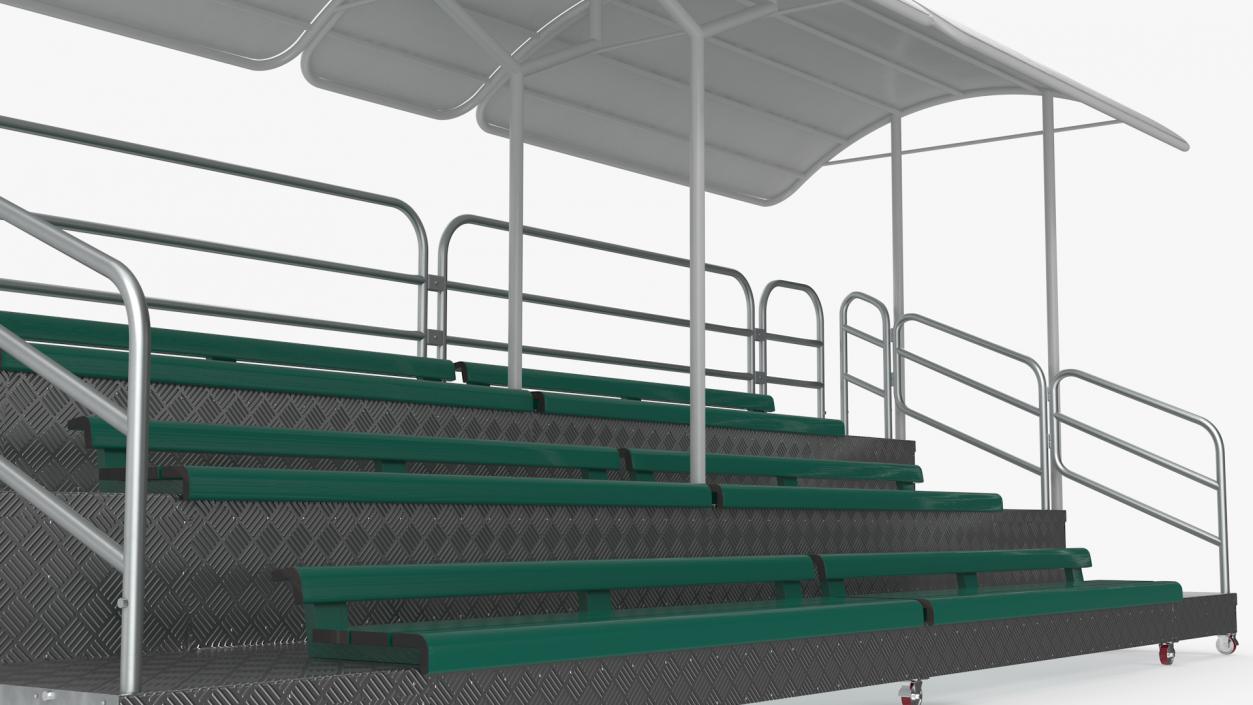 3D Outdoor Movable Grandstand with Canopy Roof model