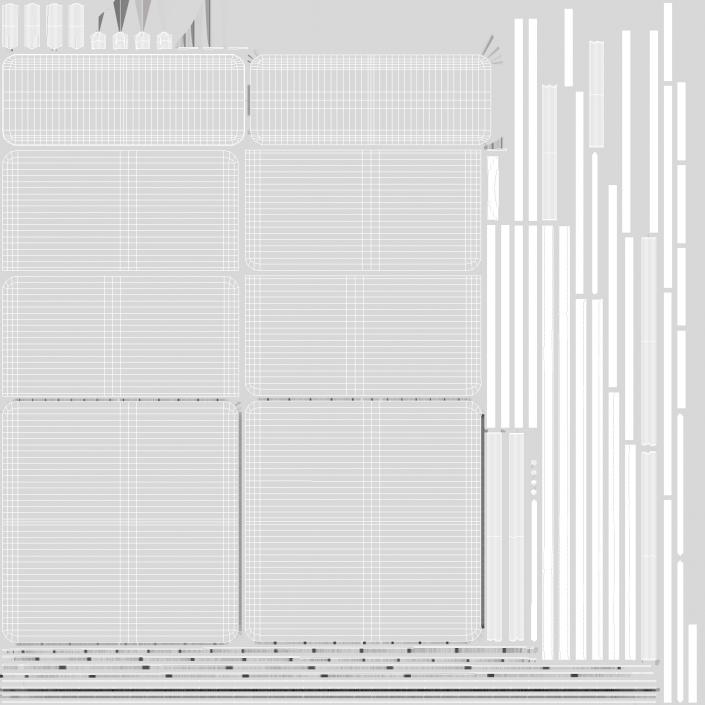 3D Outdoor Movable Grandstand with Canopy Roof model