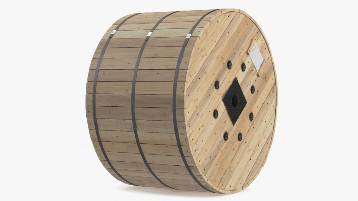 Wooden Cable Reel 3D