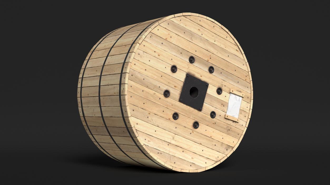 Wooden Cable Reel 3D