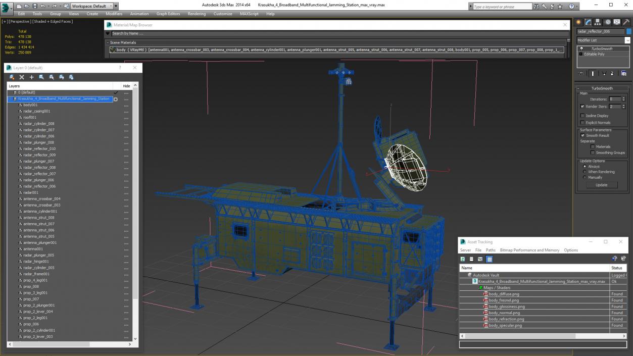 Krasukha 4 Broadband Multifunctional Jamming Station 3D