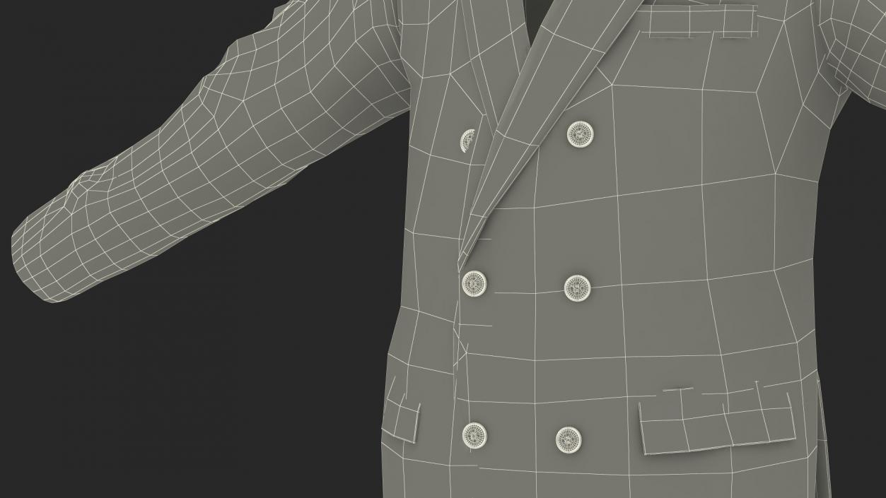 3D Double Breasted Six Button Suit