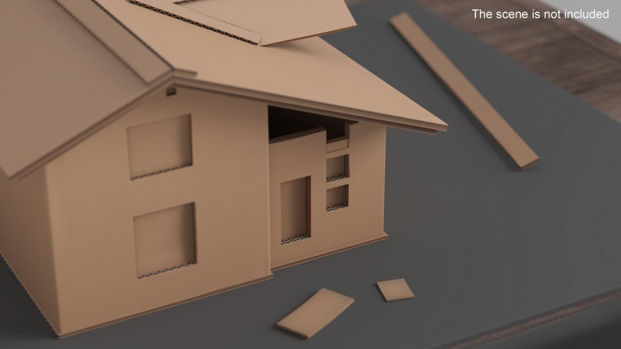 3D model Cardboard House Replica 2