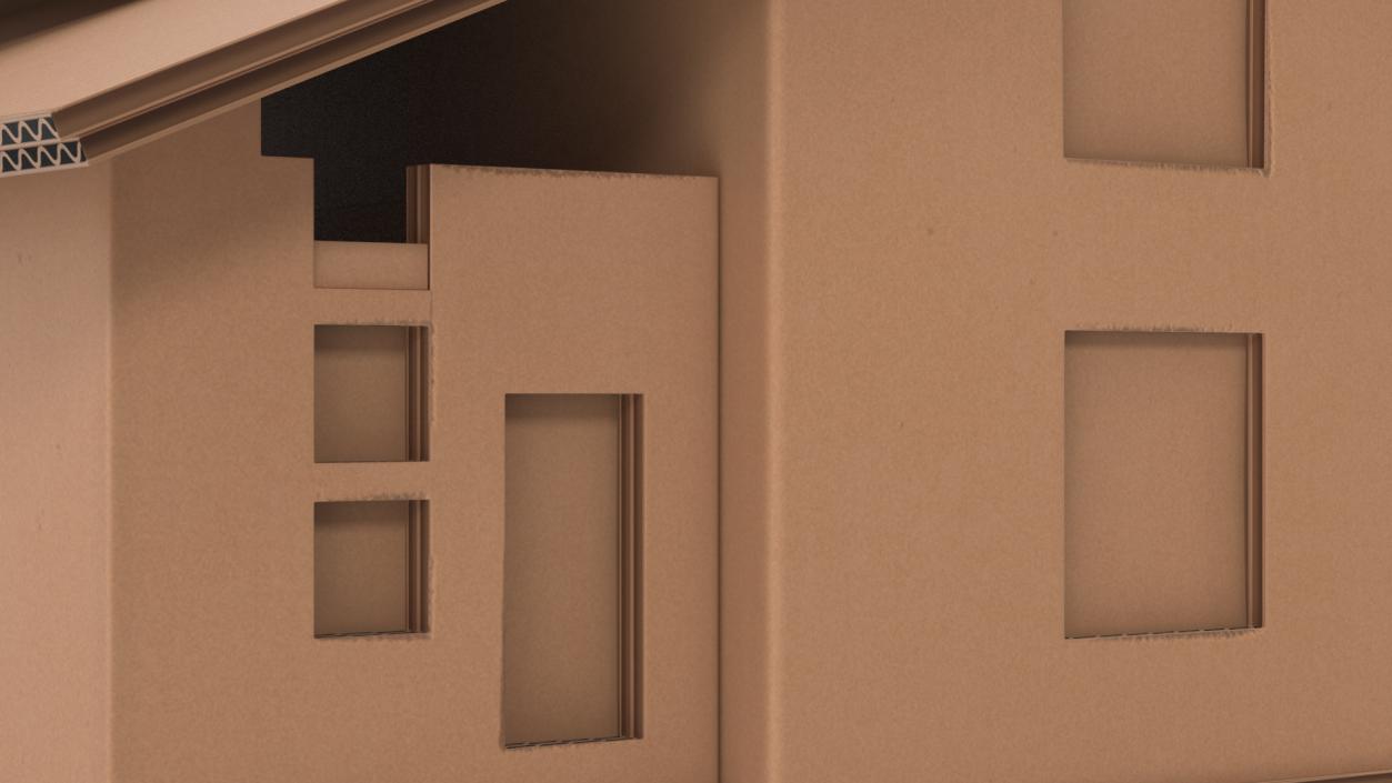 3D model Cardboard House Replica 2