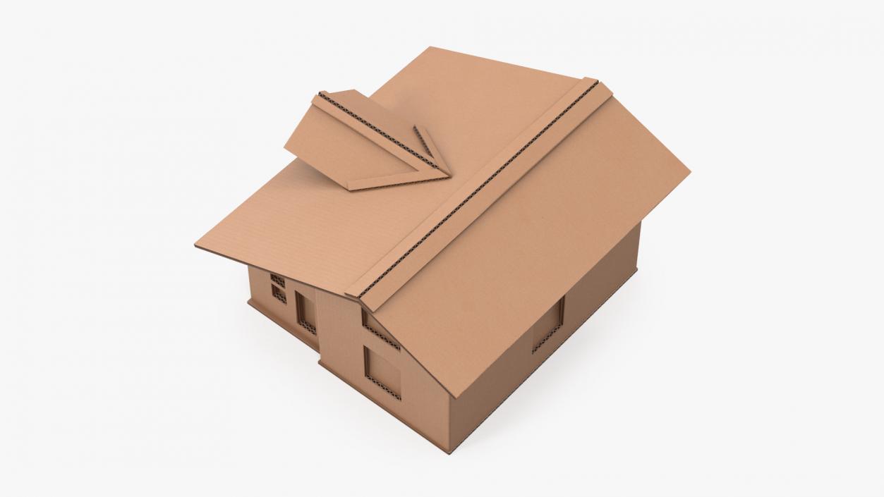 3D model Cardboard House Replica 2