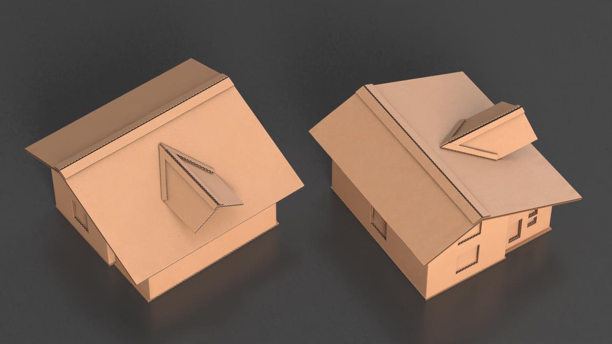 3D model Cardboard House Replica 2