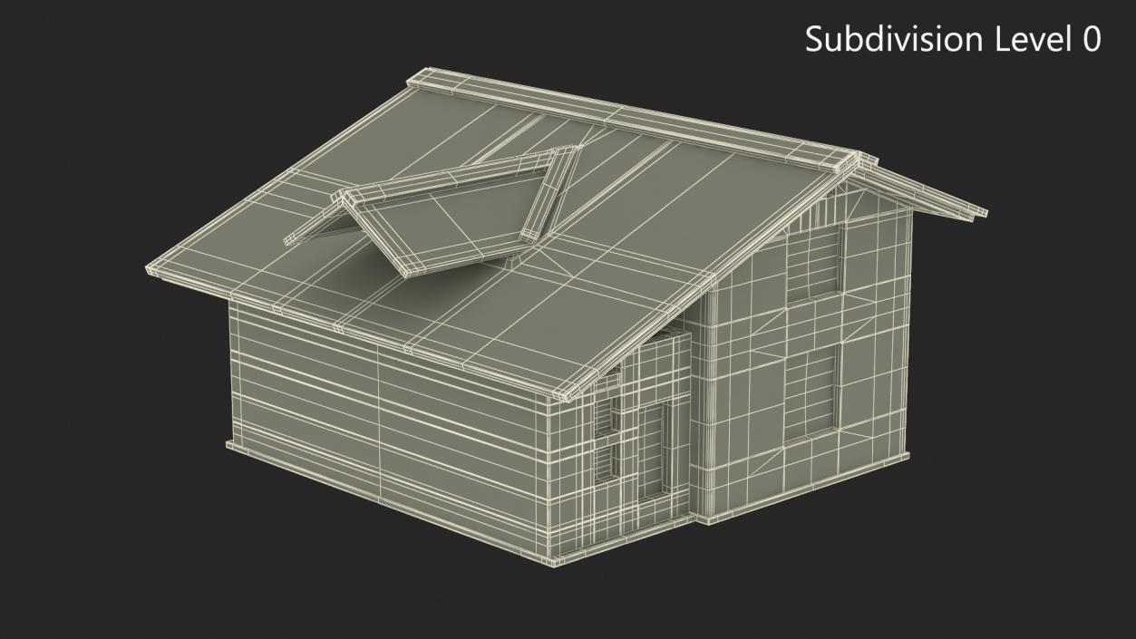 3D model Cardboard House Replica 2