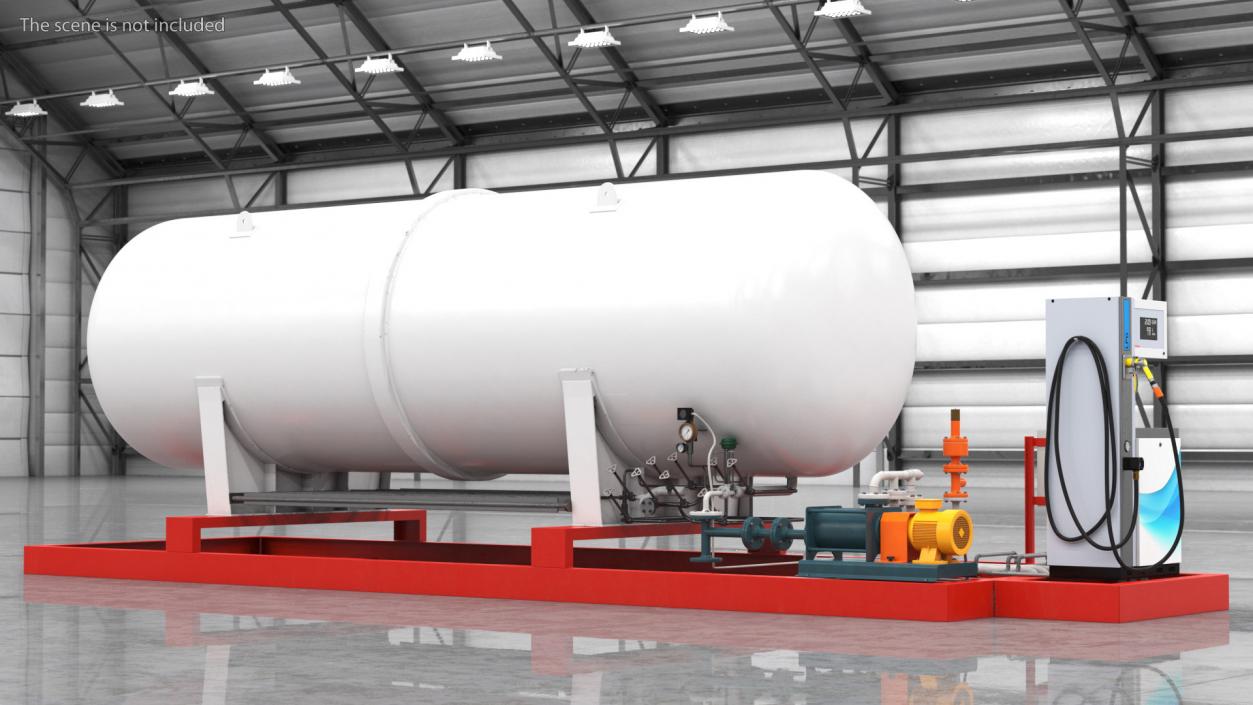 3D LNG Mobile Refueling Station model