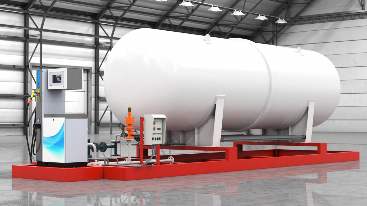 3D LNG Mobile Refueling Station model