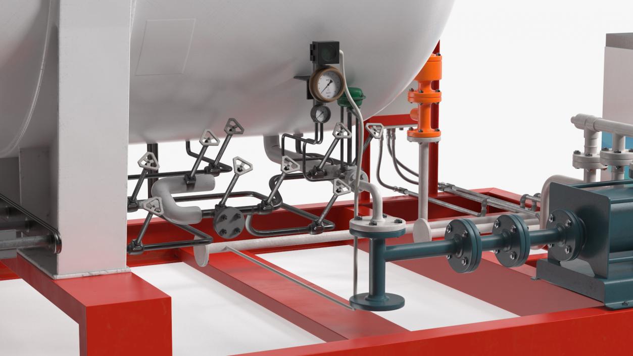 3D LNG Mobile Refueling Station model