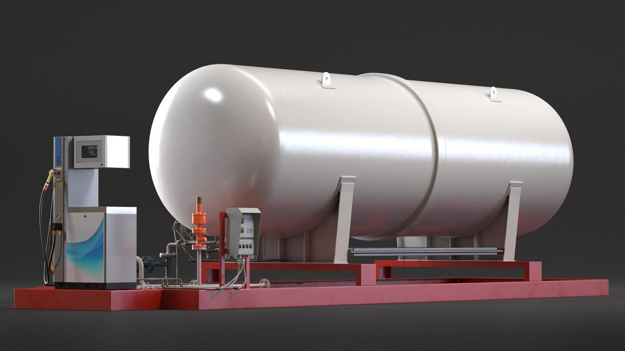 3D LNG Mobile Refueling Station model