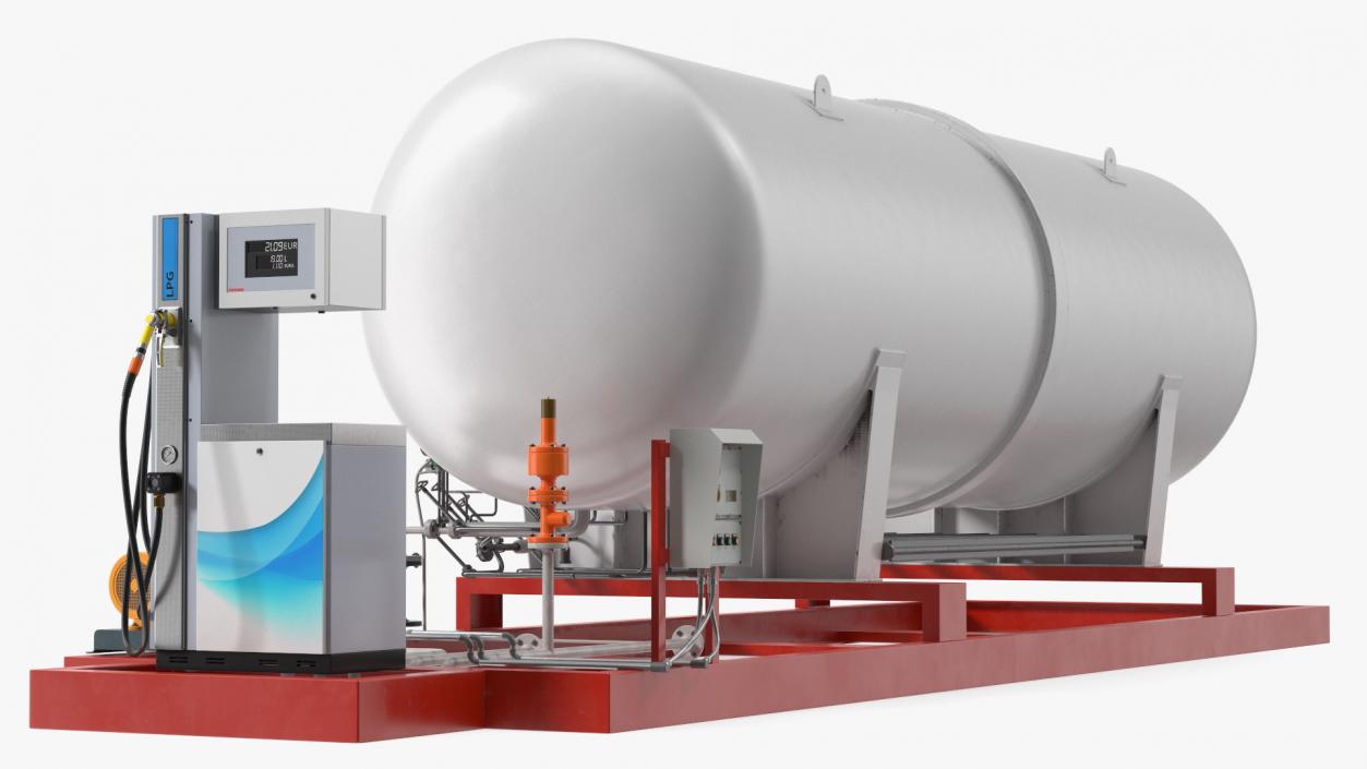 3D LNG Mobile Refueling Station model